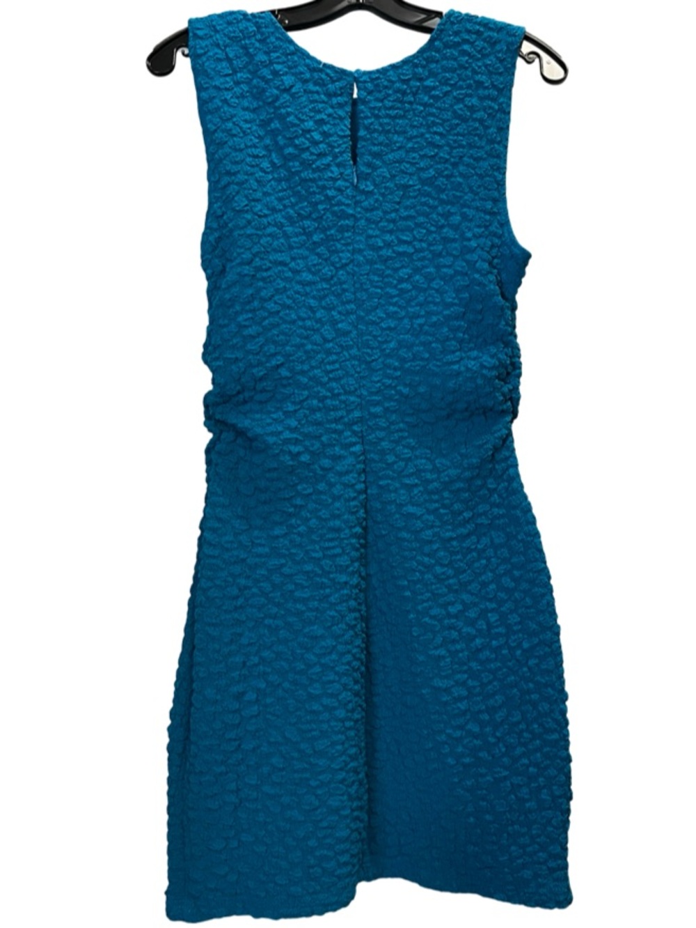 NWT Anthropology Textured Sleeveless Mini Dress in Teal - Picture 4 of 8